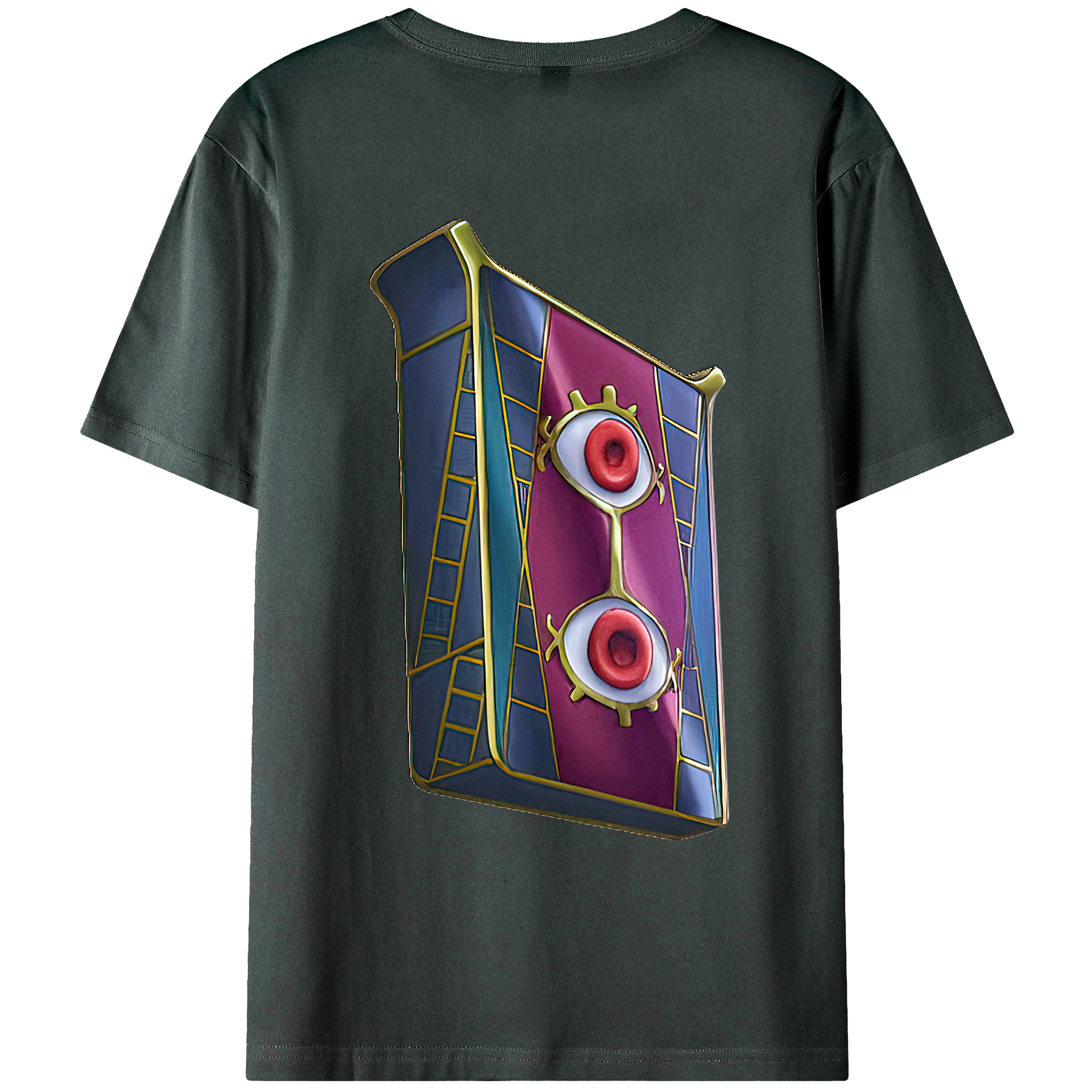 （画像用） 遊☆戯☆王 Yu-Gi-Oh! 綿100％ メンズ半袖Tシャツ（バックプリント） 通気性